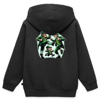 Irish Dancing Ireland Outfit Irish Music - Kinder Premium Organic Zip Hoodie - Schwarz - Hinten - AI Model Kid Male (0cm)