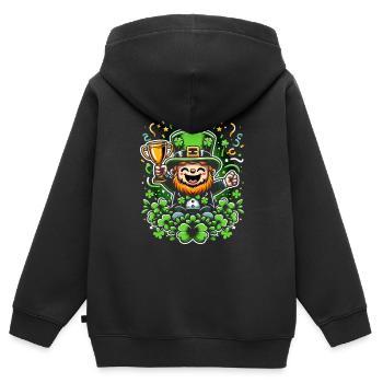 Irish Dancing Ireland Outfit Irish Music - Kinder Premium Organic Zip Hoodie - Schwarz - Hinten - AI Model Kid Male (0cm)