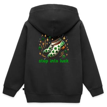 Irish Dancing Ireland Outfit Irish Music - Kinder Premium Organic Zip Hoodie - Schwarz - Hinten - AI Model Kid Male (0cm)