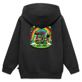 Irish Dancing Ireland Outfit Irish Music - Kinder Premium Organic Zip Hoodie - Schwarz - Hinten - AI Model Kid Male (0cm)