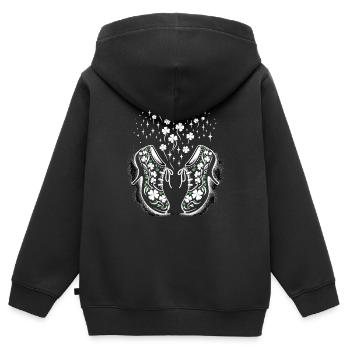 Irish Dancing Ireland Outfit Irish Music - Kinder Premium Organic Zip Hoodie - Schwarz - Hinten - AI Model Kid Male (0cm)