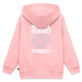 Unlock Your Brain's Potential Neuroplasticity - Kinder Premium Organic Zip Hoodie - Rosa - Hinten - AI Model Kid Female (0cm)
