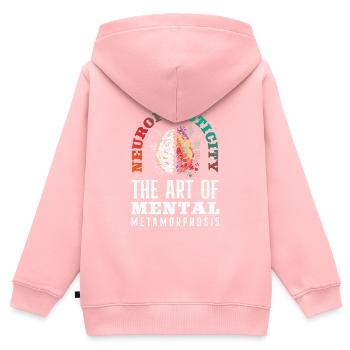 Unlock Your Brain's Potential Neuroplasticity - Kinder Premium Organic Zip Hoodie - Rosa - Hinten - AI Model Kid Female (0cm)