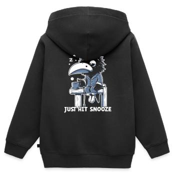 Edgar Allan Poe Fan, littérature classique, - Sweat Premium à capuche zippé enfant bio - noir - Dos - AI Model Kid Male (0cm)
