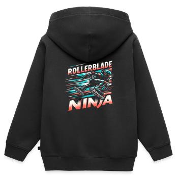 Rollerblade Ninja 13 - Sweat Premium à capuche zippé enfant bio - noir - Dos - AI Model Kid Male (0cm)