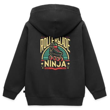 Rollerblade Ninja 8 - Sweat Premium à capuche zippé enfant bio - noir - Dos - AI Model Kid Male (0cm)