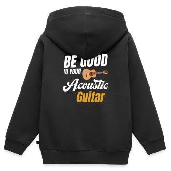 Soyez bon envers votre - Sweat Premium à capuche zippé enfant bio - noir - Dos - AI Model Kid Male (0cm)