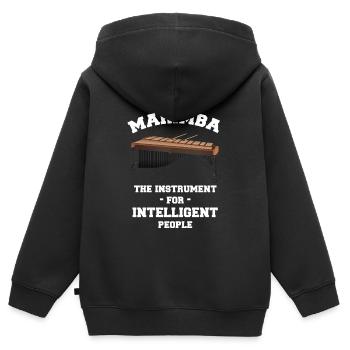 Marimba Das Instrument Für Intelligente Menschen - Kinder Premium Organic Zip Hoodie - Schwarz - Hinten - AI Model Kid Male (0cm)
