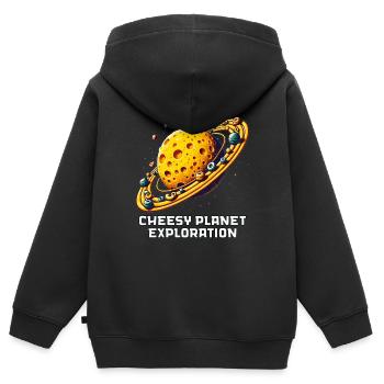 Zone extraterrestre extraterrestre 51 Ufo Space Geek - Sweat Premium à capuche zippé enfant bio - noir - Dos - AI Model Kid Male (0cm)
