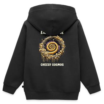 Zone extraterrestre extraterrestre 51 Ufo Space Geek - Sweat Premium à capuche zippé enfant bio - noir - Dos - AI Model Kid Male (0cm)