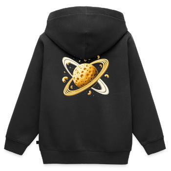Zone extraterrestre extraterrestre 51 Ufo Space Geek - Sweat Premium à capuche zippé enfant bio - noir - Dos - AI Model Kid Male (0cm)