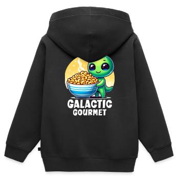Zone extraterrestre extraterrestre 51 Ufo Space Geek - Sweat Premium à capuche zippé enfant bio - noir - Dos - AI Model Kid Male (0cm)