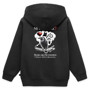 Fan d’Edgar Allan Poe, Littérature classique, - Sweat Premium à capuche zippé enfant bio - noir - Dos - AI Model Kid Male (0cm)