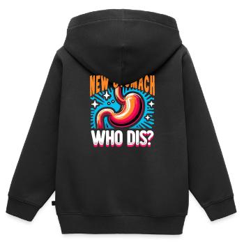 Gastric sleeve, gastric sleeve, gastrectomy, gastrectomy - Kids Premium Organic Zip-up Hoodie - black - Back - AI Model Kid Male (0cm)