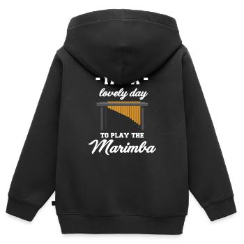 Es Ist Ein Schöner Tag, Um Die - Kinder Premium Organic Zip Hoodie - Schwarz - Hinten - AI Model Kid Male (0cm)