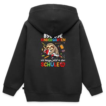 Bye Bye Kindergarten I'm Hanging In School Now - Kids Premium Organic Zip-up Hoodie - black - Back - AI Model Kid Male (0cm)