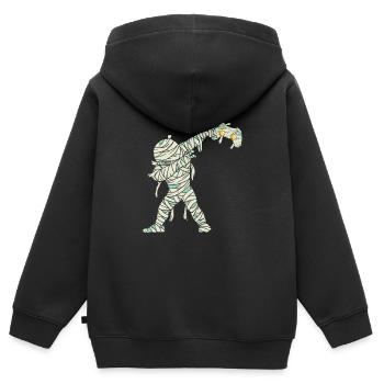 Halloween Dabbing Mummy Gamer - Kinder Premium Organic Zip Hoodie - Schwarz - Hinten - AI Model Kid Male (0cm)