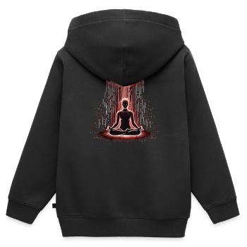 Red Light Therapy Low-level Laser Therapy for - Kids Premium Organic Zip-up Hoodie - black - Back - AI Model Kid Male (0cm)