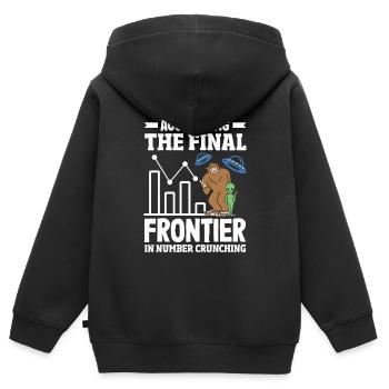 Accounting The Final Frontier In Number Crunching - Kinder Premium Organic Zip Hoodie - Schwarz - Hinten - AI Model Kid Male (0cm)