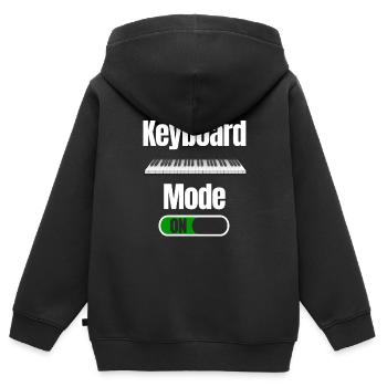 Keyboard mode On Player Waltz Keyboarder - Kids Premium Organic Zip-up Hoodie - black - Back - AI Model Kid Male (0cm)