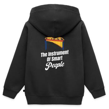 Das Instrument Der Klugen Leute Marimba-liebhaber - Kinder Premium Organic Zip Hoodie - Schwarz - Hinten - AI Model Kid Male (0cm)