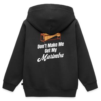 Don't Make Me Get My Marimba Orchestra Posaune - Kinder Premium Organic Zip Hoodie - Schwarz - Hinten - AI Model Kid Male (0cm)