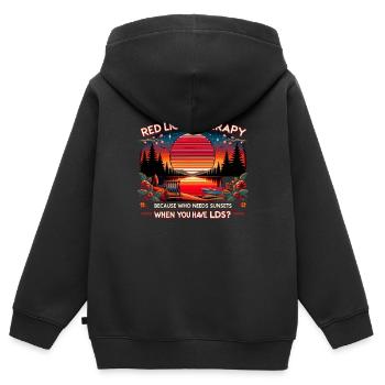 Rotlichttherapie Low-level-lasertherapie Für Die - Kinder Premium Organic Zip Hoodie - Schwarz - Hinten - AI Model Kid Male (0cm)
