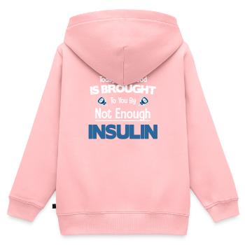 Die Schlechte Laune Von Heute Wird Durch Zu Wenig - Kinder Premium Organic Zip Hoodie - Rosa - Hinten - AI Model Kid Female (0cm)