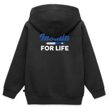 Insulin Für Das Leben Diabetes Mellitus - Kinder Premium Organic Zip Hoodie - Schwarz - Hinten - AI Model Kid Male (0cm)