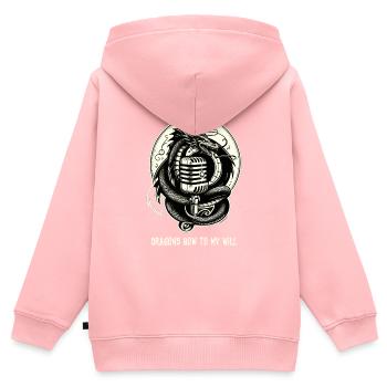 Geschenk Für Buchliebhaber Mit - Kinder Premium Organic Zip Hoodie - Rosa - Hinten - AI Model Kid Female (0cm)