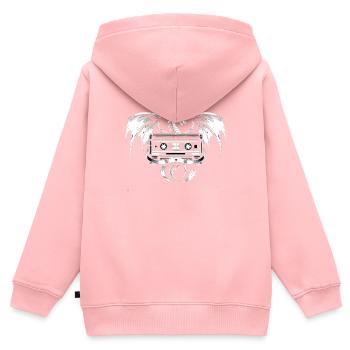Geschenk Für Buchliebhaber Mit - Kinder Premium Organic Zip Hoodie - Rosa - Hinten - AI Model Kid Female (0cm)