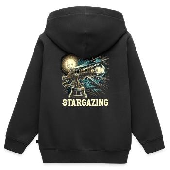 Astrophotography Astronomy Space Camera - Kids Premium Organic Zip-up Hoodie - black - Back - AI Model Kid Male (0cm)