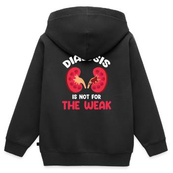 La dialyse n’est pas pour les âmes sensibles - Sweat Premium à capuche zippé enfant bio - noir - Dos - AI Model Kid Male (0cm)