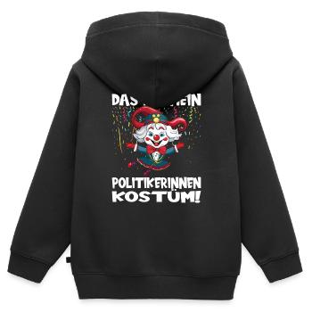 Costume de carnaval Carnaval Carnaval - Sweat Premium à capuche zippé enfant bio - noir - Dos - AI Model Kid Male (0cm)