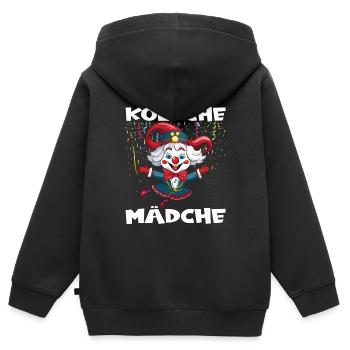 Costume de carnaval Carnaval Carnaval - Sweat Premium à capuche zippé enfant bio - noir - Dos - AI Model Kid Male (0cm)