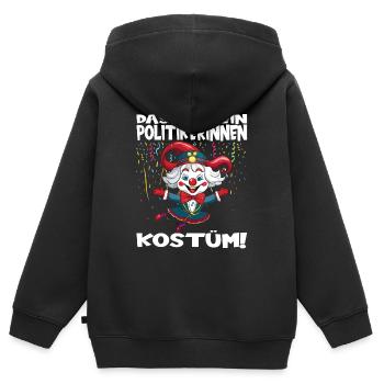 Costume de carnaval Carnaval Carnaval - Sweat Premium à capuche zippé enfant bio - noir - Dos - AI Model Kid Male (0cm)