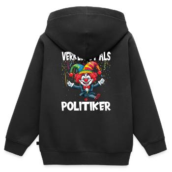 Costume de carnaval Carnaval Carnaval - Sweat Premium à capuche zippé enfant bio - noir - Dos - AI Model Kid Male (0cm)