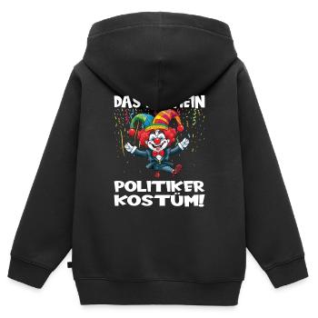 Costume de carnaval Carnaval Carnaval - Sweat Premium à capuche zippé enfant bio - noir - Dos - AI Model Kid Male (0cm)