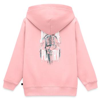 Poésie Slam Écrivain Poète Littérature Slam Journée de la poésie - Sweat Premium à capuche zippé enfant bio - rose - Dos - AI Model Kid Female (0cm)