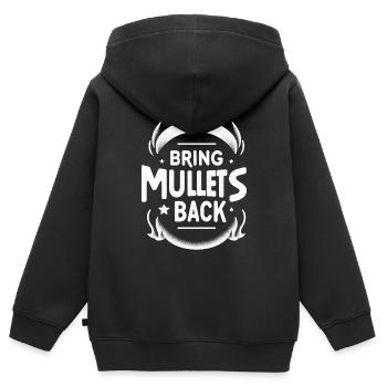 Ramenez des mulets 10 - Sweat Premium à capuche zippé enfant bio - noir - Dos - AI Model Kid Male (0cm)