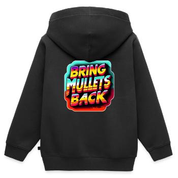 Ramenez des mulets 8 - Sweat Premium à capuche zippé enfant bio - noir - Dos - AI Model Kid Male (0cm)