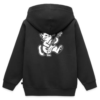 E Gitarre Elektrogitarre - Kinder Premium Organic Zip Hoodie - Schwarz - Hinten - AI Model Kid Male (0cm)