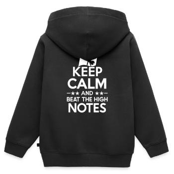 Chanteur de théâtre musical de Broadway - Sweat Premium à capuche zippé enfant bio - noir - Dos - AI Model Kid Male (0cm)