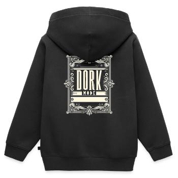 Mode Dork 15 - Sweat Premium à capuche zippé enfant bio - noir - Dos - AI Model Kid Male (0cm)