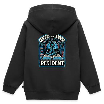 Fantasy Realm Resident 2 - Kinder Premium Organic Zip Hoodie - Schwarz - Hinten - AI Model Kid Male (0cm)