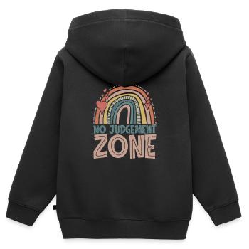 Maman Maman - Sweat Premium à capuche zippé enfant bio - noir - Dos - AI Model Kid Male (0cm)