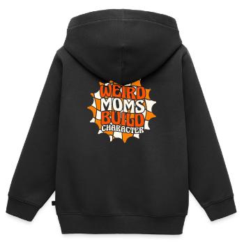 Maman Maman - Sweat Premium à capuche zippé enfant bio - noir - Dos - AI Model Kid Male (0cm)
