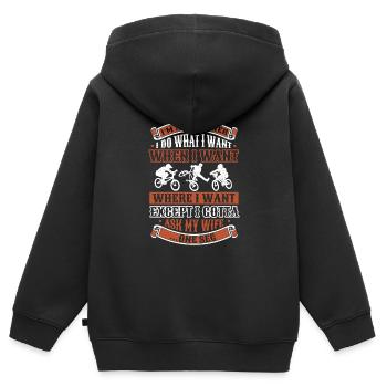 Bmx Bmx Biker - Kinder Premium Organic Zip Hoodie - Schwarz - Hinten - AI Model Kid Male (0cm)
