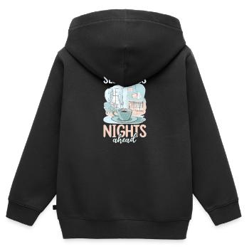 Future Dad Sleepless Nights Ahead - Kids Premium Organic Zip-up Hoodie - black - Back - AI Model Kid Male (0cm)