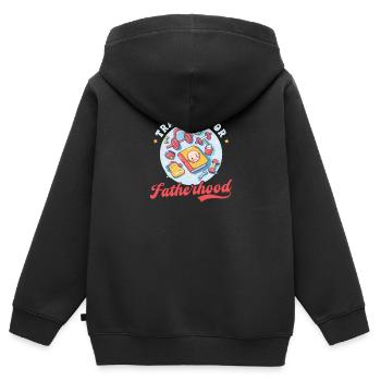 Future Dad Training For Fatherhood - Kids Premium Organic Zip-up Hoodie - black - Back - AI Model Kid Male (0cm)